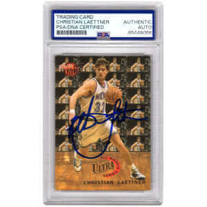 Christian Laettner Signed Timberwolves 1992-93 Fleer Ultra Rookie Series Basketball Card #4 - (PSA Encapsulated)