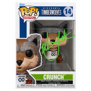 Christian Laettner Signed Minnesota Timberwolves Crunch Mascot Funko Pop Doll #14