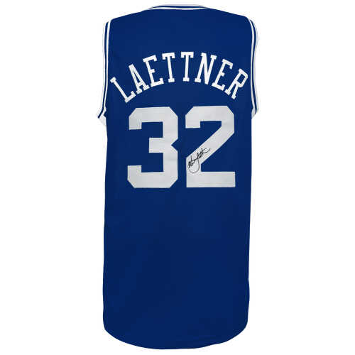 Christian Laettner Signed Blue Custom College Basketball Jersey