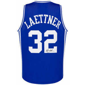 Christian Laettner Signed Royal Blue Custom College Basketball Jersey