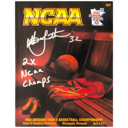 Christian Laettner Signed 1992 NCAA Final Four Men's Basketball Championship Program w/2x NCAA Champs