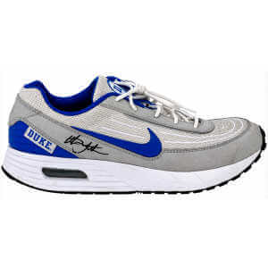 Christian Laettner Signed Duke Nike Air Max Blue & Grey Shoe - (Right Foot)