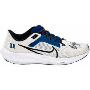 Christian Laettner Signed Duke Nike White & Blue Shoe - (Right Foot)