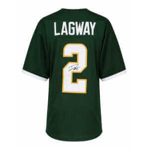 DJ Lagway Signed Green Custom College Football Jersey