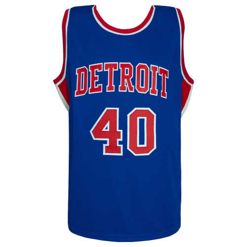 Bill Laimbeer Signed Blue Custom Basketball Jersey - Image 3