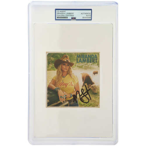 Miranda Lambert Signed 'Postcards From Texas' 5x5 CD Insert Card - (PSA/DNA Encapsulated)