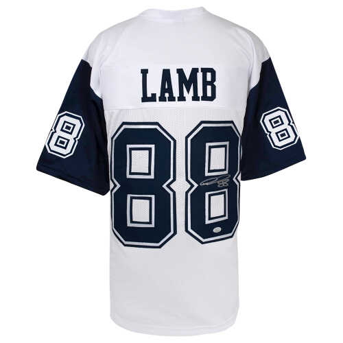 Ceedee Lamb Signed White Custom Football Jersey - (JSA)