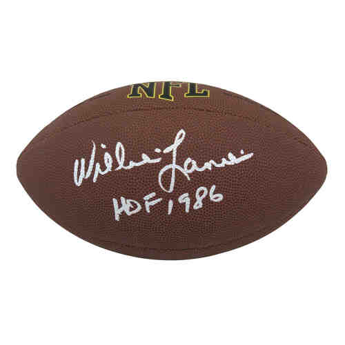 Willie Lanier Signed Wilson Super Grip Full Size NFL Football w/HOF'86