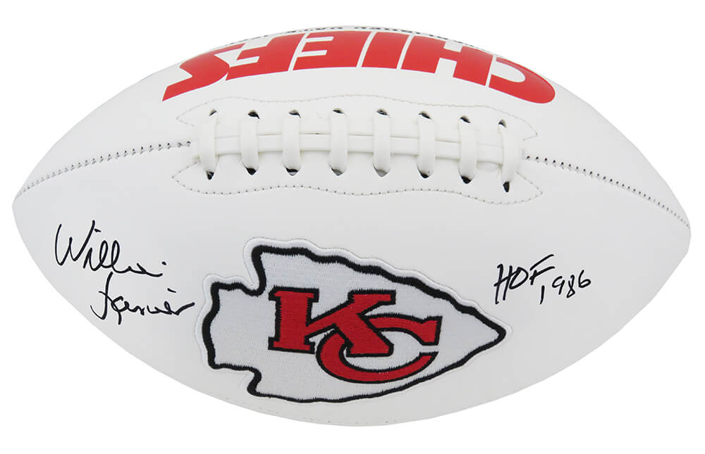 Willie Lanier Autographed Kansas City Chiefs White Panel Football