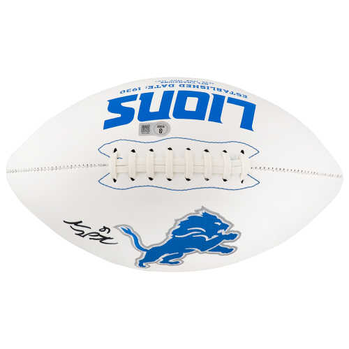 Sam LaPorta Signed Detroit Lions Rawlings White Logo Football - (Beckett)