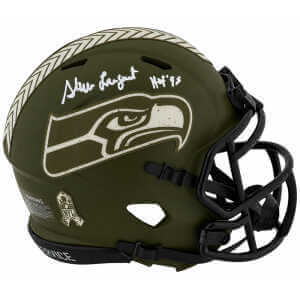 Steve Largent Signed Seattle Seahawks SALUTE Riddell Speed Mini Helmet w/HOF'95