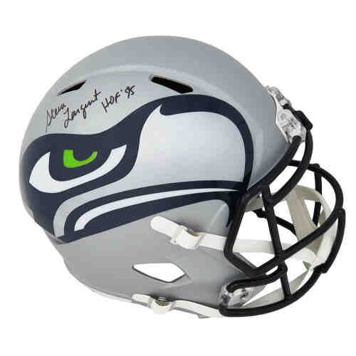 Steve Largent Signed Seattle Seahawks AMP Riddell Full Size Speed Replica Helmet w/HOF'95