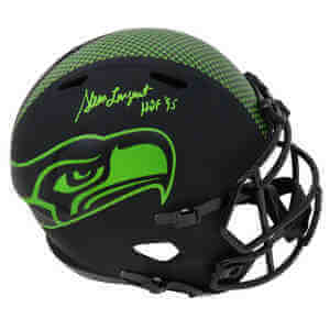Steve Largent Signed Seattle Seahawks Eclipse Riddell Full Size Speed Replica Helmet w/HOF'95 (In Green)