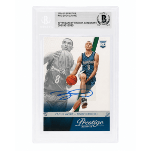 Zach Lavine Signed 2014 Panini Prestige Premium Rookie Basketball Card #172 - (Beckett / Auto Sticker)