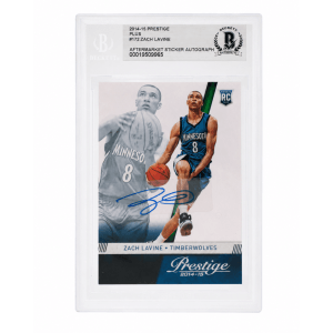 Zach Lavine Signed 2014 Panini Prestige Plus Rookie Basketball Card #172 - (Beckett / Auto Sticker)