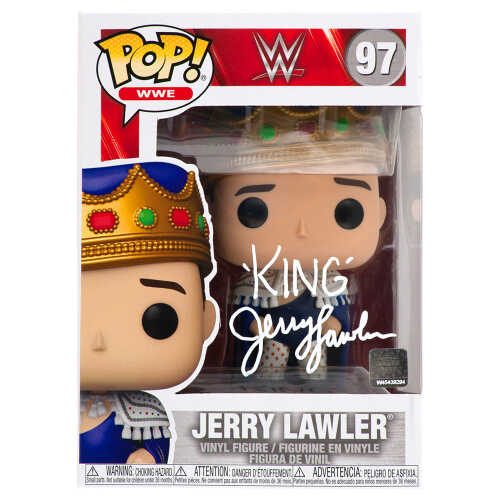 Jerry Lawler Signed 'Jerry Lawler' WWE Funko Pop Doll #97 w/King