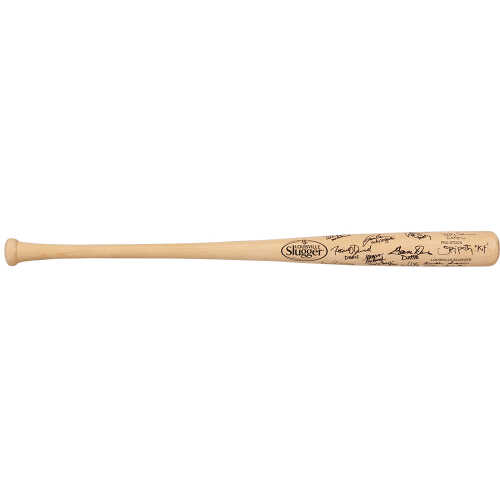 A League Of Their Own (Rockford Peaches) Cast Signed Louisville Slugger Blonde Baseball Bat (11 Signatures - w/Character Names)