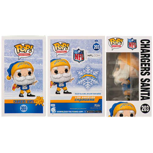 Ryan Leaf Signed Chargers SANTA Funko Pop Doll #203 - Image 2