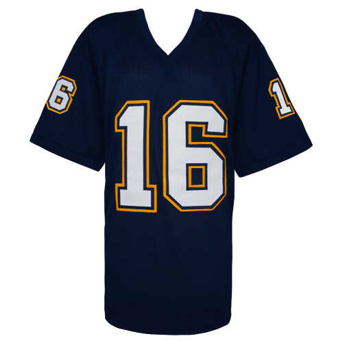 Ryan Leaf Signed Navy Throwback Custom Football Jersey - Image 3