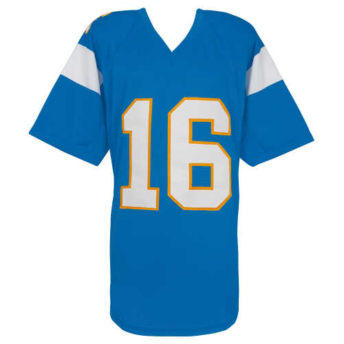 Ryan Leaf Signed Powder Blue Custom Football Jersey w/Bolt Up - Image 3