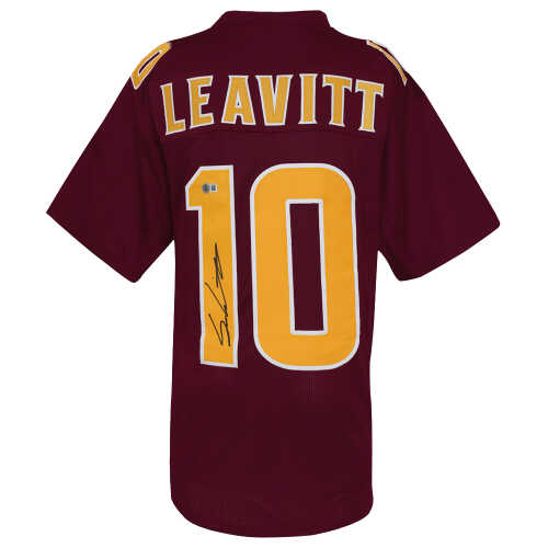 Sam Leavitt Signed Red Custom College Football Jersey - (Beckett)
