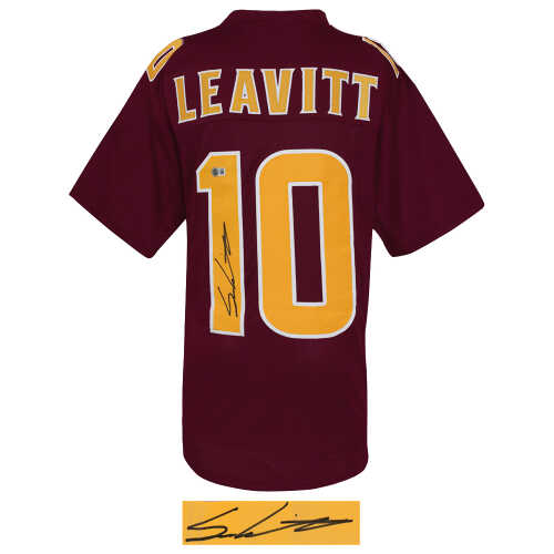 Sam Leavitt Signed Red Custom College Football Jersey - (Beckett) - Image 2