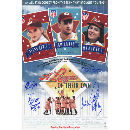 A League Of Their Own Cast Signed 11x17 Movie Poster (4 Signatures-w/Character Names)