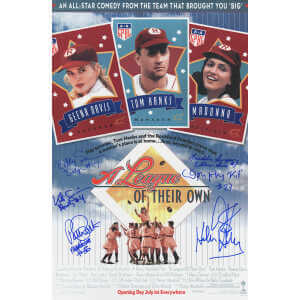 A League Of Their Own Cast Signed 11×17 Movie Poster (6 Signatures – w/Character Names)