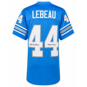 Dick LeBeau Signed Blue Throwback Custom Football Jersey w/HOF 2010
