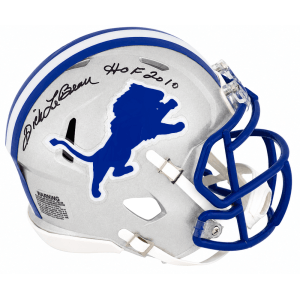 Dick LeBeau Signed Detroit Lions Throwback Riddell Speed Mini Helmet w/HOF 2010