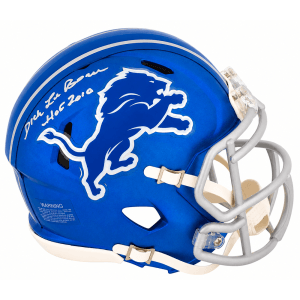 Dick LeBeau Signed Detroit Lions FLASH Riddell Speed Mini Helmet w/HOF 2010