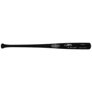 Derrek Lee Signed Louisville Slugger Black Pro Stock Baseball Bat w/03 WS Champs