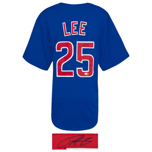 Derrek Lee Signed Blue Custom Baseball Jersey - (JSA) - Image 2