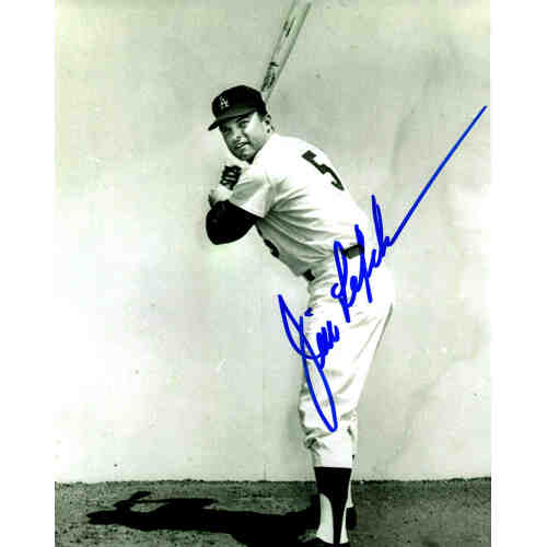 Jim Lefebvre Signed Los Angeles Dodgers B&W Swinging 8x10 Photo