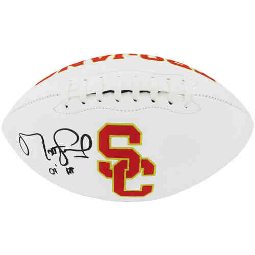 Matt Leinart Signed USC Trojans Rawlings White Logo Football w/04 HT