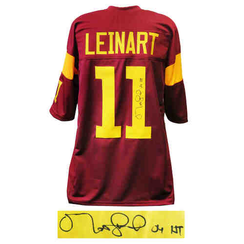 Matt Leinart Signed Maroon Custom Football Jersey w/04 HT