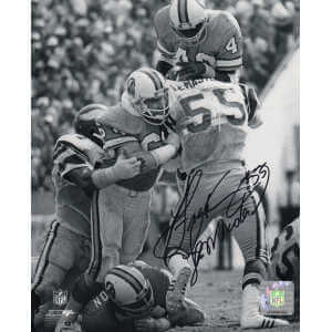 Frank LeMaster Signed Philadelphia Eagles B&W Action vs Bucs 8x10 Photo
