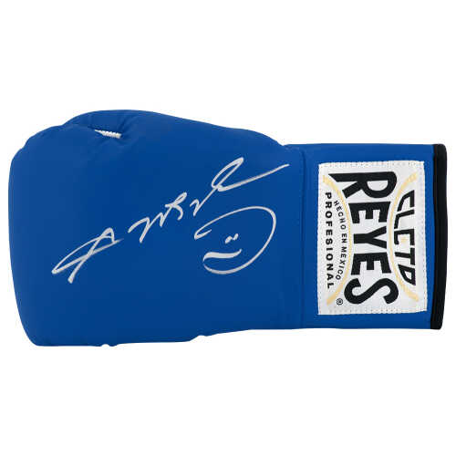 Sugar Ray Leonard Signed Cleto Reyes Blue Boxing Glove