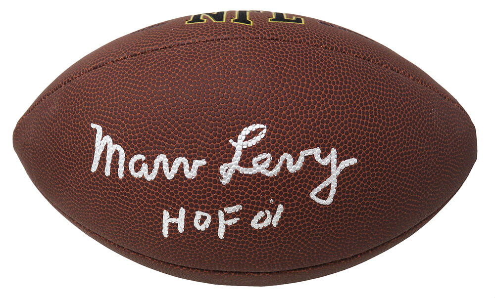 Marv Levy Signed Wilson Super Grip Full Size NFL Football w/HOF'01