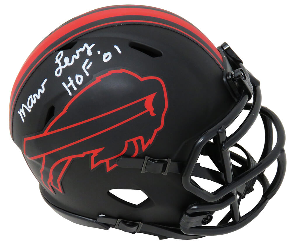 Marv Levy Signed Buffalo Bills Eclipse Black Matte Riddell Speed