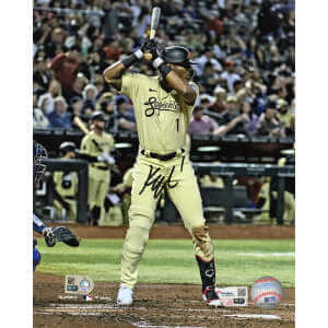 Kyle Lewis Signed Arizona Diamondbacks Gold Jersey 8×10 Photo – (Fanatics)