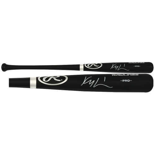 Kyle Lewis Signed Rawlings Pro Black Baseball Bat - (Fanatics)