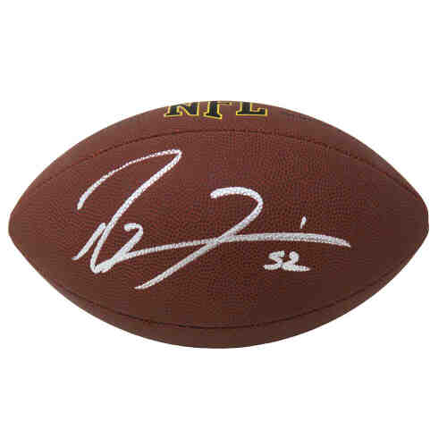 Ray Lewis Signed Wilson Super Grip Full Size NFL Football