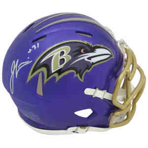 TERRELL SUGGS AUTOGRAPHED BALTIMORE RAVENS MINI HELMET