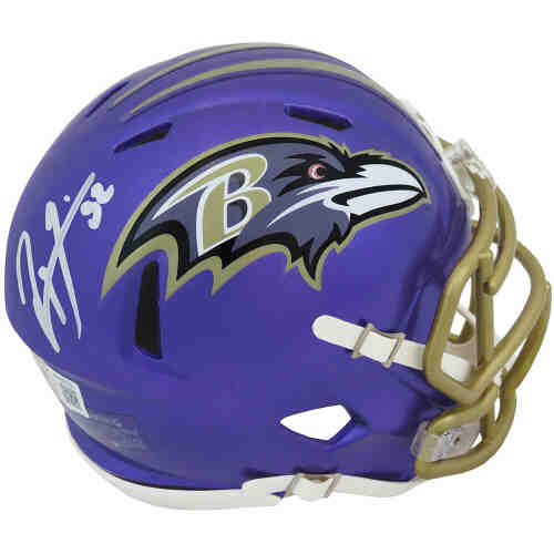 Ray Lewis Signed Baltimore Ravens FLASH Riddell Speed Mini Helmet (Beckett)