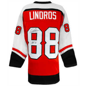 Eric Lindros Signed Orange Custom Hockey Jersey w/HOF'16