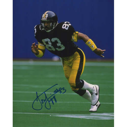 Louis Lipps Signed Steelers Black Jersey Running Action 8x10 Photo