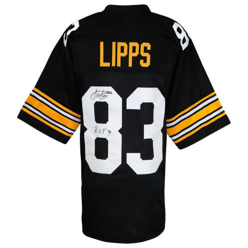 Louis Lipps Signed Black Custom Jersey w/ROY'84