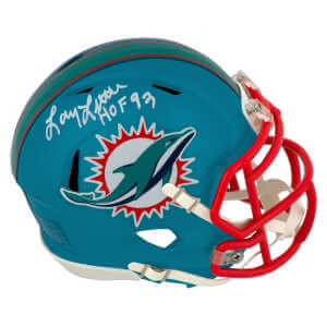 Larry Little Signed Dolphins FLASH Riddell Speed Mini Helmet W/HOF’93