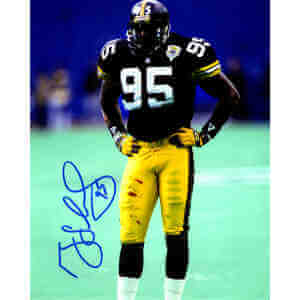Greg Lloyd Signed Pittsburgh Steelers Hands On Hips 8x10 Photo